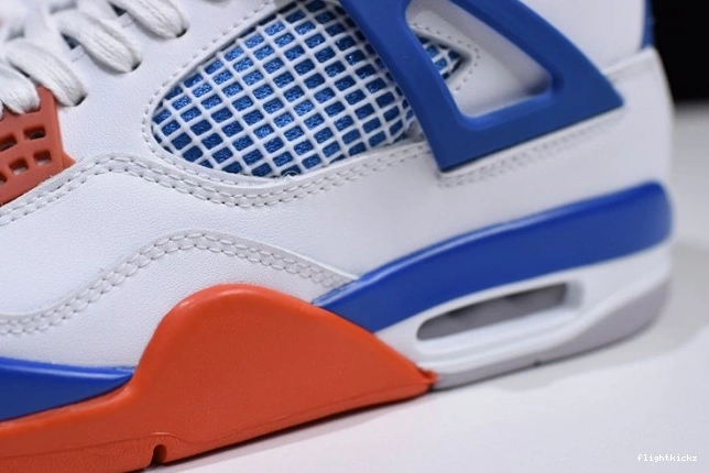 Bright Jordan White Crimson-Royal 4 Blue 308497-171 Air 0717